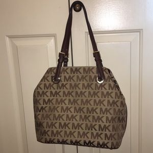 SOLD-Michael Kors Monogram Shoulder Bag
